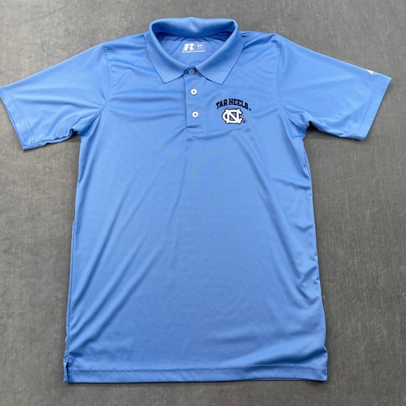 Russell Athletic Other - Tar Heels North Carolina UNC Russell Mens Medium Blue Polo Shirt Short Sleeve